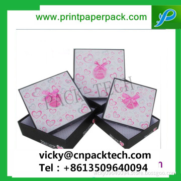 Rigid Set up Garment Paper Box Underwear Packaging Boxes Cosmetic Cardboard Box High Quality Black Cardboard Jewelry Box